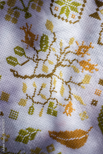 cross stitch on canvas