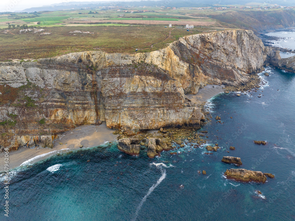 Obraz premium Acantilados de Cabo Peñas en Asturias