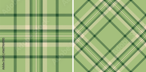 Seamless tartan textile of background check plaid with a fabric vector pattern texture. Set in popular colors. Creative uses of ornamental silk tape.