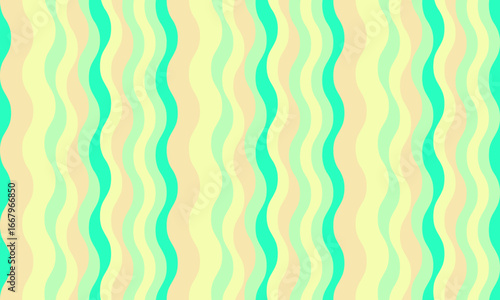 Vibrant wavy stripes in pastel green and yellow create a cheerful, summery background perfect for websites, presentations, or textile designs.