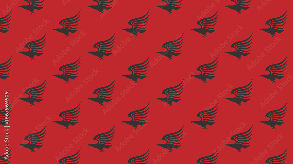 Fototapeta premium HAWK EAGLE vector pattern colourful