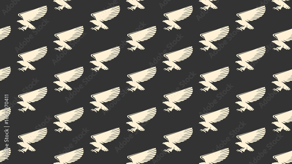 Fototapeta premium HAWK EAGLE vector pattern colourful