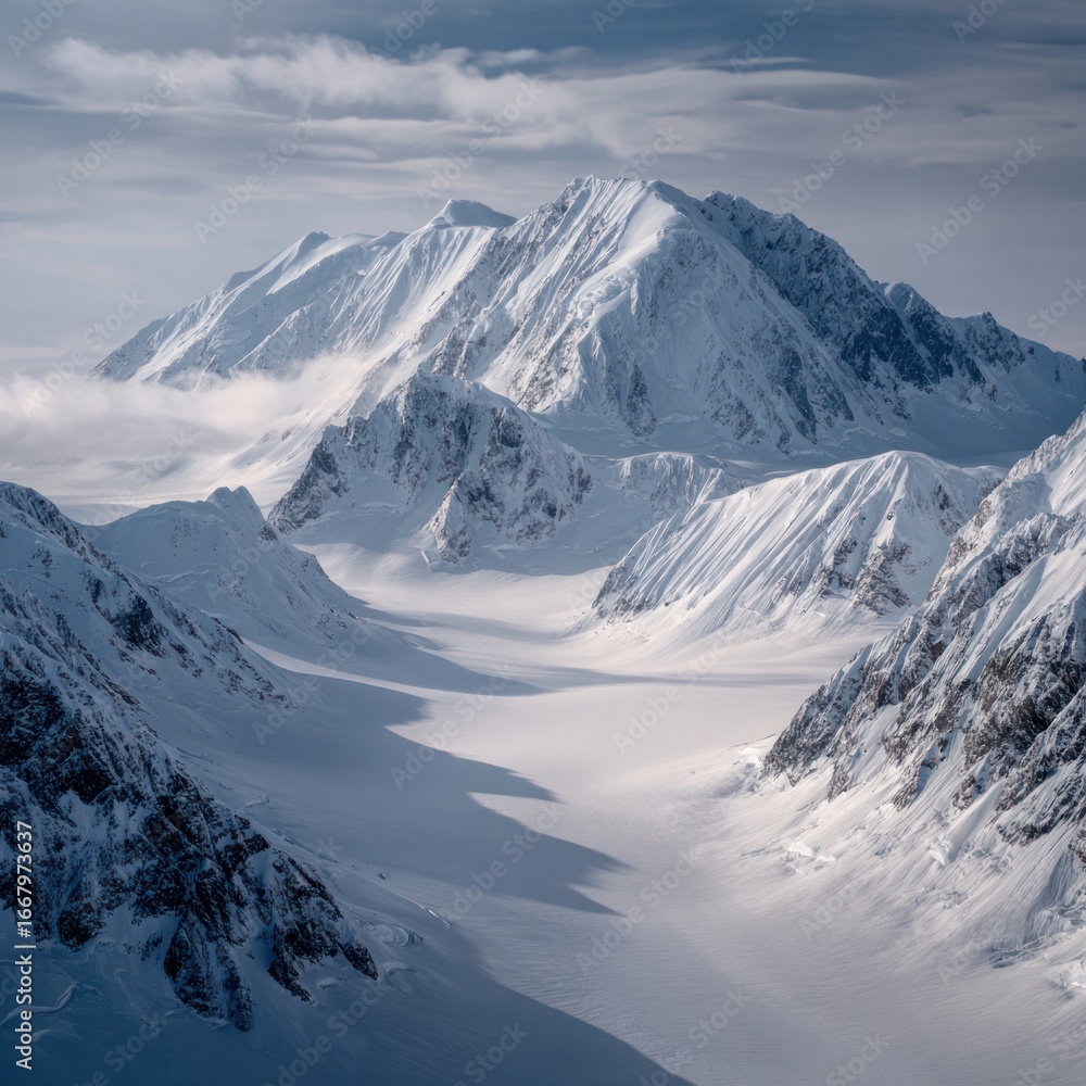 Obraz premium white snow mountain landscape Alaska