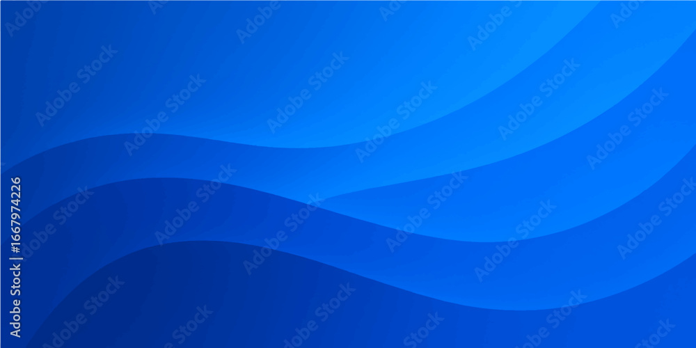 Fototapeta premium Abstract blue wave design with flowing light and curved lines on a gradient background