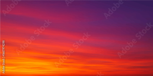 A colorful and bright abstract sky with a mix of red, orange, purple, and blue light at sunset