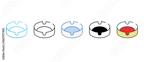 Ashtray icon design with white background stock illustration