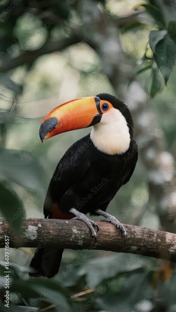 Obraz premium Tropical Bird Perched Gracefully in Natural Habitat