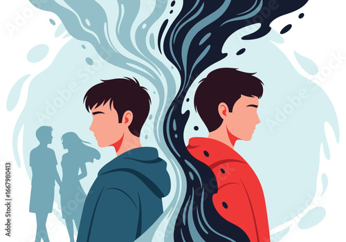 The stark contrast between two sides of human emotion and experience
