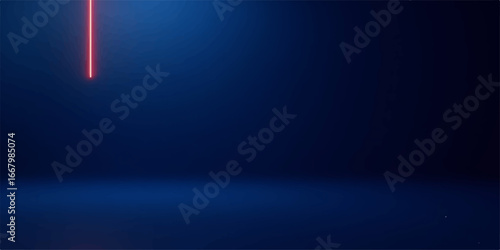 Soft blur of blue and purple lights illuminating a textured wall with a spotlight and a subtle line pattern