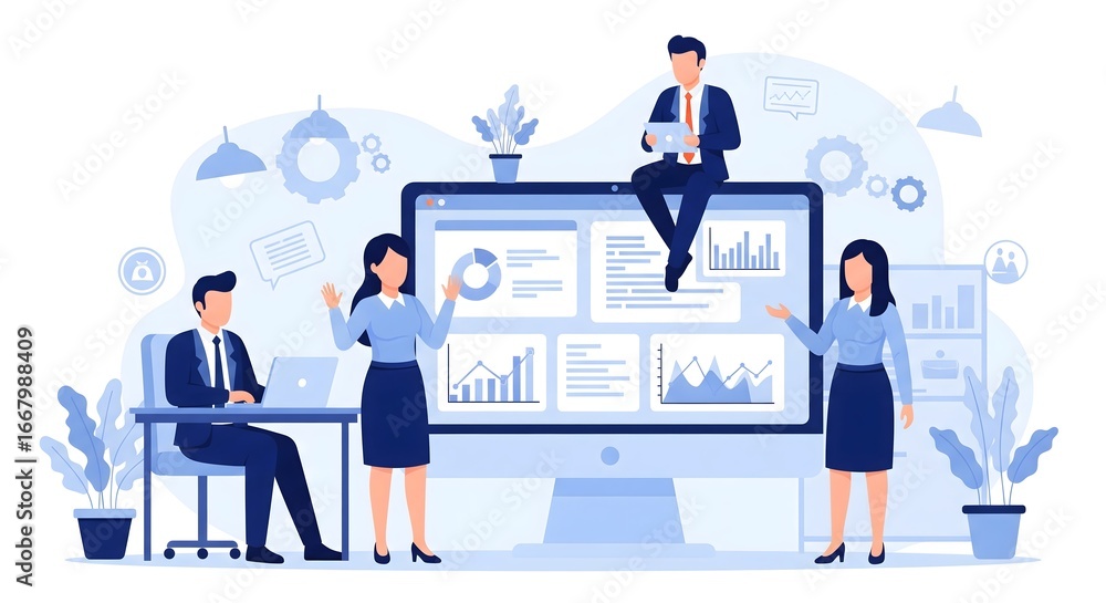 Teamwork and Business Analytics Strategy with Digital Data Dashboard Presentation Teamwork and Business Analytics Strategy with Digital Data Dashboard Presentation