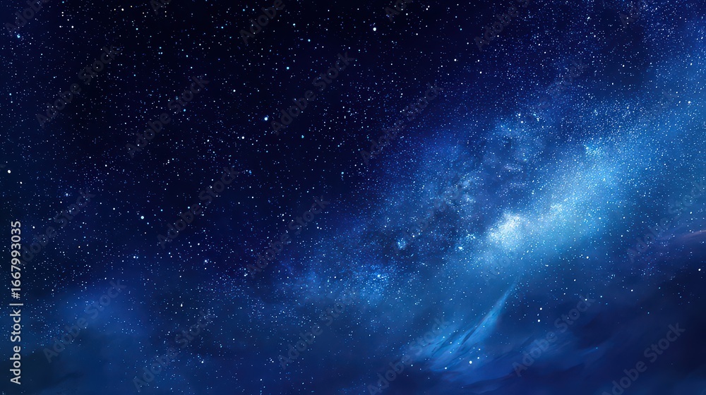 Fototapeta premium Stunning Night Sky With Stars And Milky Way