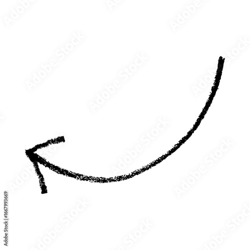 Curved arrow pointing left direction.