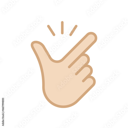 Hand snapping fingers, symbol of simplicity, ease of use, and quick solution. Vector illustration