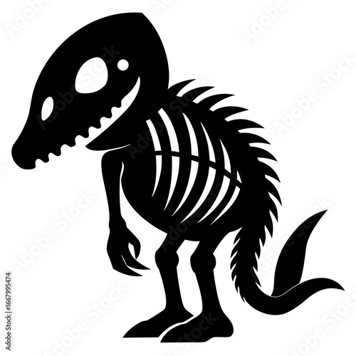 Prehistoric Fossil Black Vector