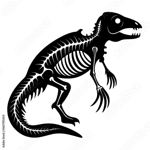 Prehistoric Fossil Black Vector
