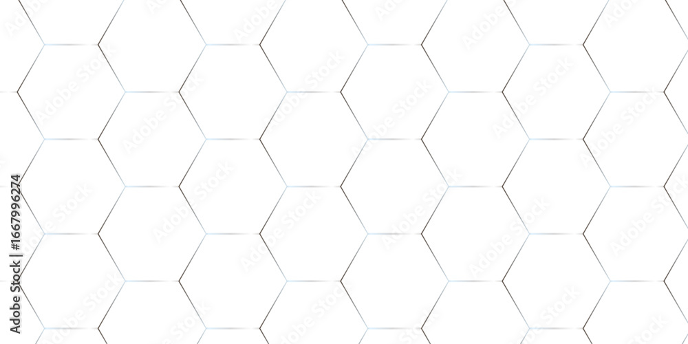 Naklejka premium Abstract white grid technology hexagon design. hexagons Abstract hexagon polygonal pattern background. vector seamless bright white honeycomb background.
