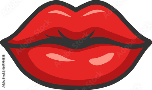 vector illustration of lips