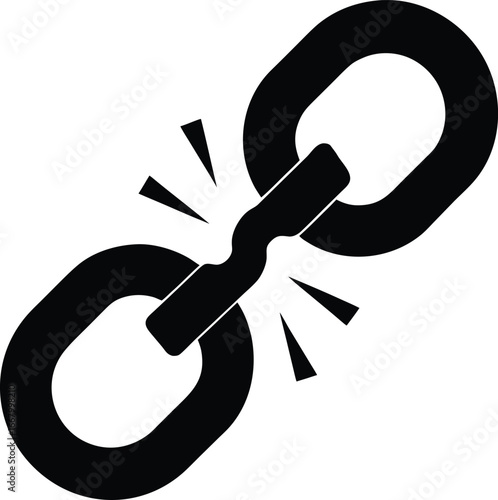Broken chain link