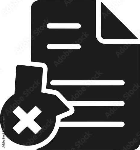 Document icon with a delete symbol