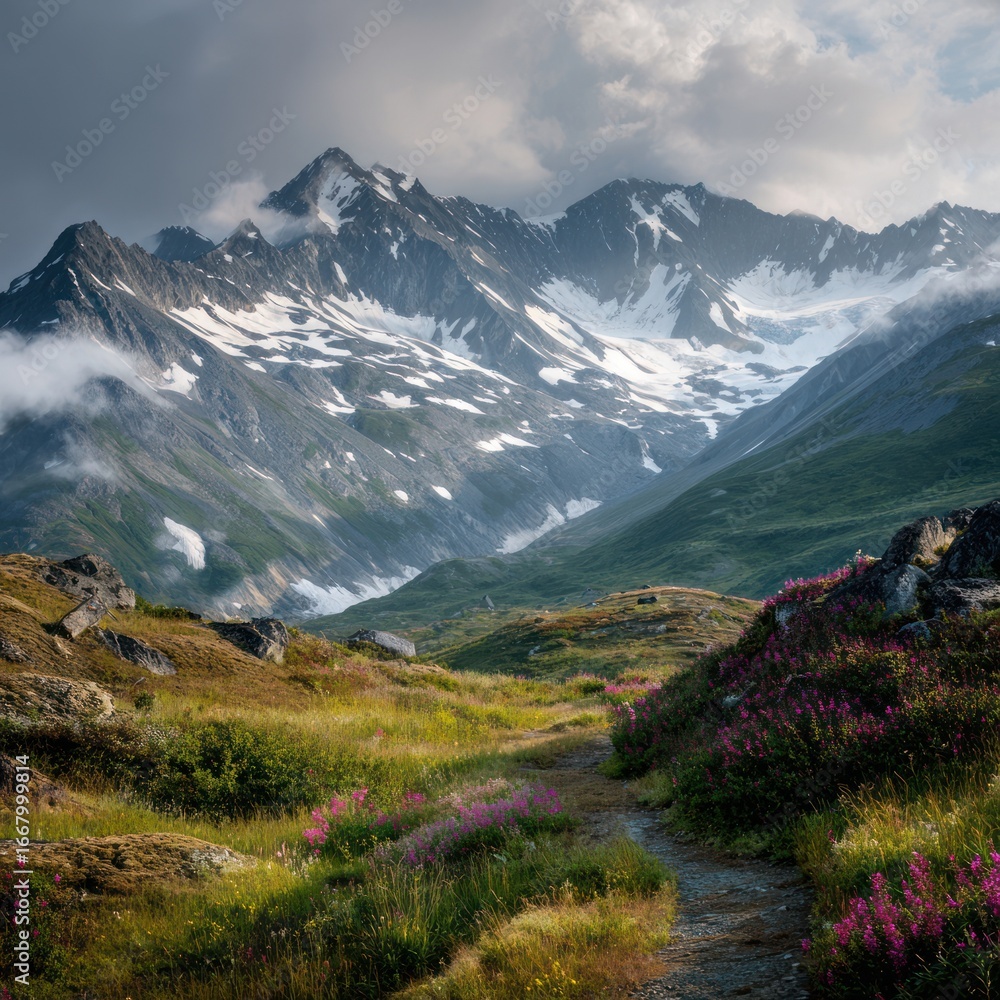 Fototapeta premium wild Alaska trekking destination wallpaper