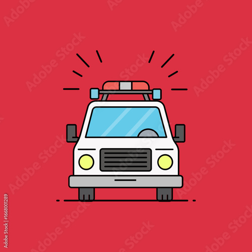 vector illustration of ambulance