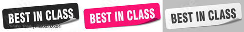 best in class sticker. best in class sticker set on white background