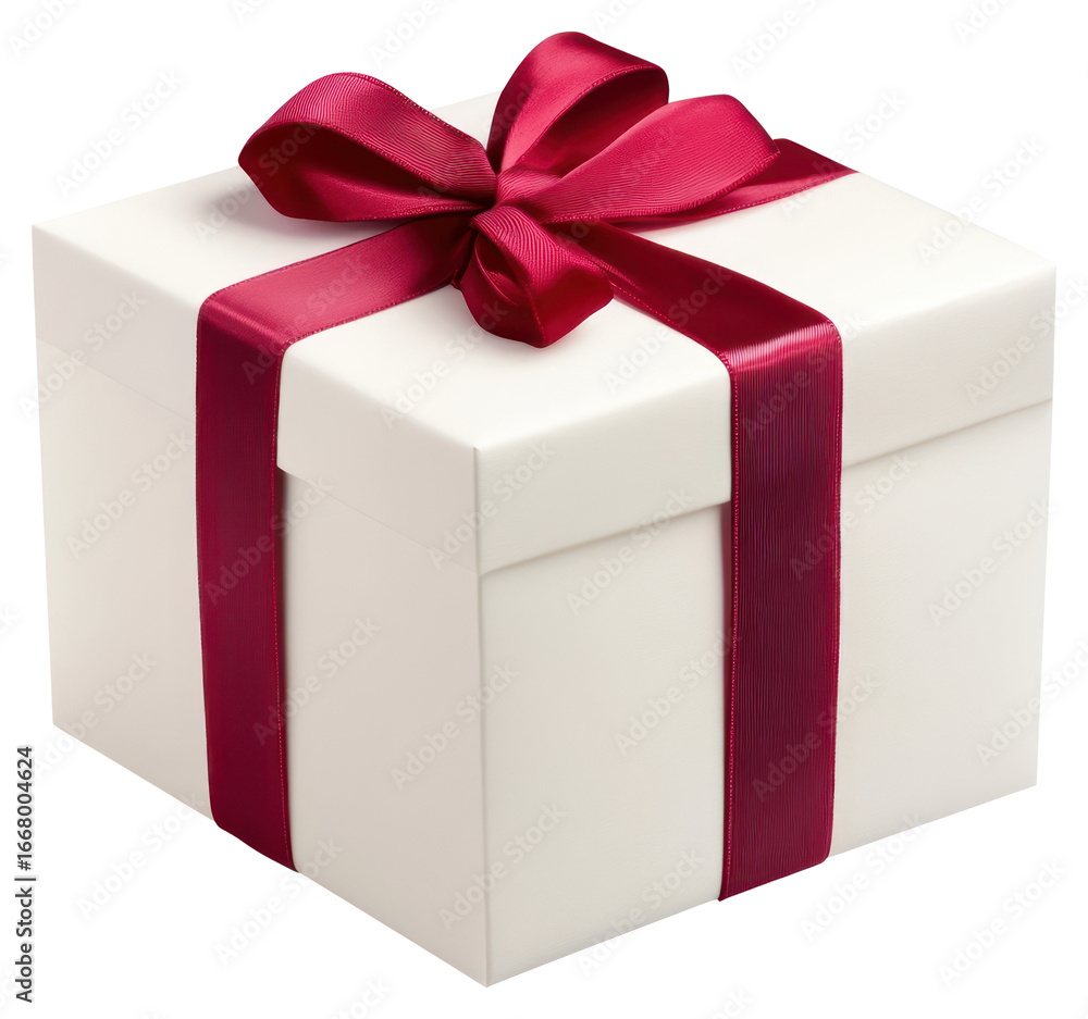 Fototapeta premium PNG Gift box gift ribbon white.