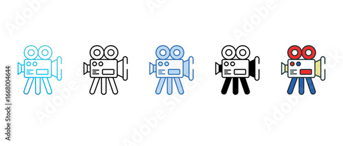 Filming  icon design with white background stock illustration