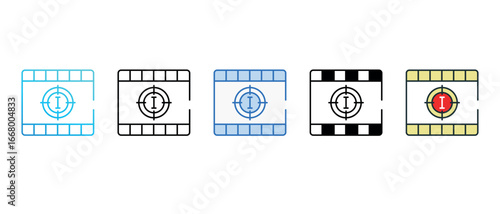 First Episode icon design with white background stock illustration