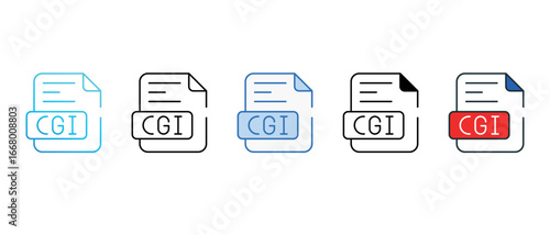 Cgi icon design with white background stock illustration