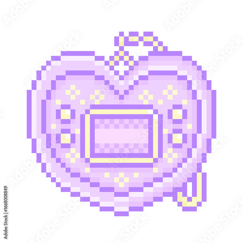 ピクセルアートなチェーン付きハートゲーム⭐︎PNG