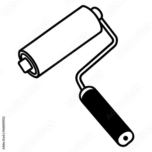 Minimal Paint Roller – Vector Illustration