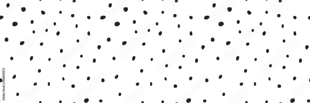 Fotografie Spotty dot pattern seamless black texture background