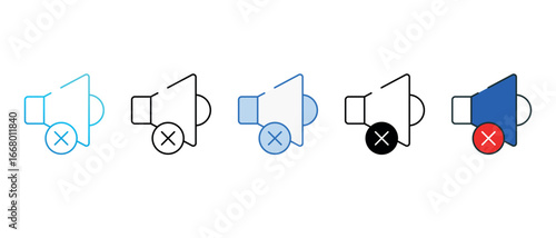 Audio Remove icon design with white background stock illustration