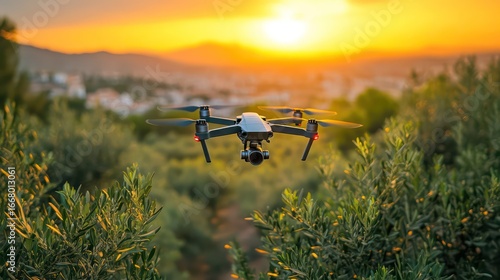 Drone mapping olive grove tree density and water usage efficiency
