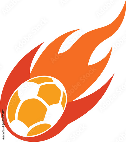 ball with flames football fair
