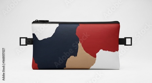 Modern clutch bag with abstract color pattern for fashion and lifestyle