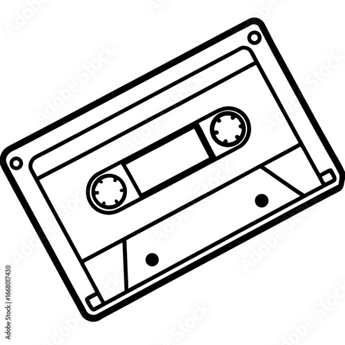 Vintage Audio Tape Vector Art