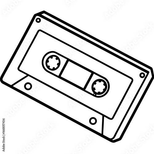 Vintage Audio Tape Vector Art
