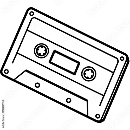 Vintage Audio Tape Vector Art