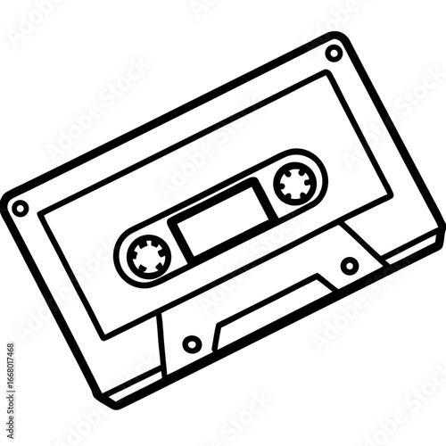 Vintage Audio Tape Vector Art