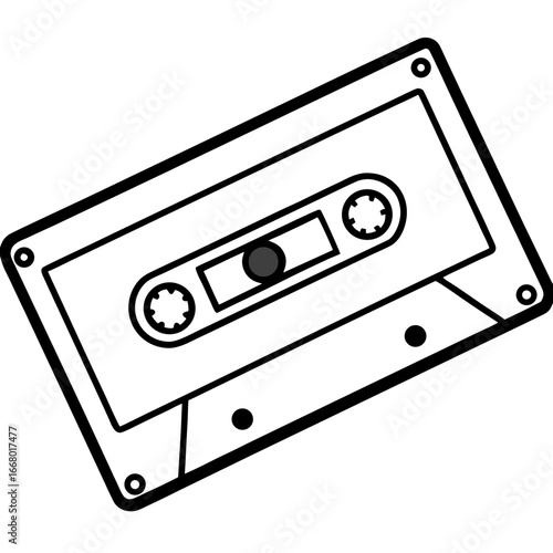 Vintage Audio Tape Vector Art