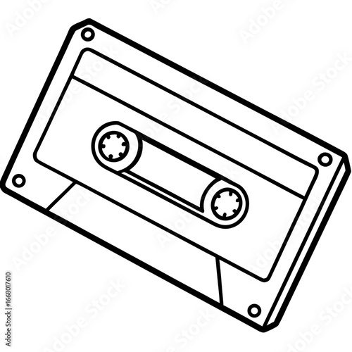 Vintage Audio Tape Vector Art