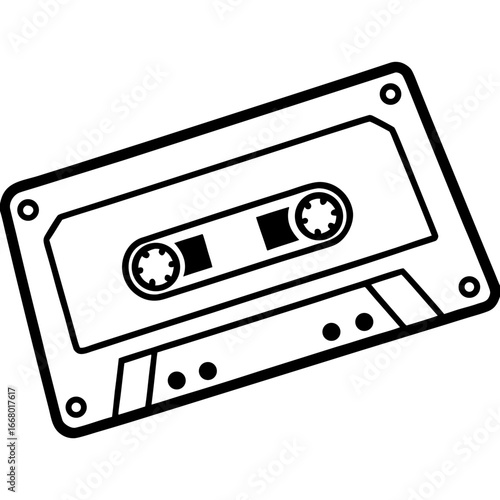 Vintage Audio Tape Vector Art
