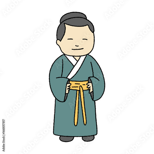 전통 복장을 입은 사람 일러스트