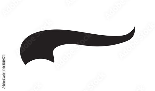 Swoosh and swash tails. Swooshes text tail for baseball design. Sports swash underline shapes in retro style. Swish typography font element for athletics, baseball, football. 