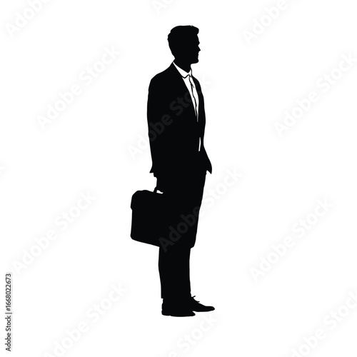 Silhouette of a Person Gazing at a Cityscape at Night, Silhouette of an office Person Walking at Night: Urban Night Scene, business man with bag silhouette