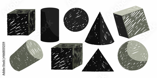 Collection of Hand Drawn Geometric Shapes