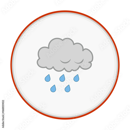 Rain Cloud Vector Icon