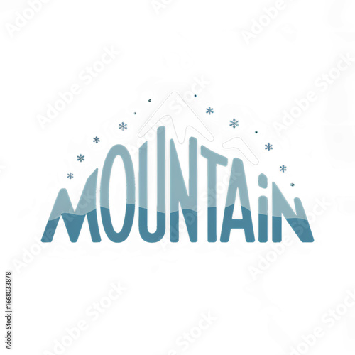 Bold mountain logo design featuring stylized peak and clear lettering for outdoor enthusiasts and adventure lovers